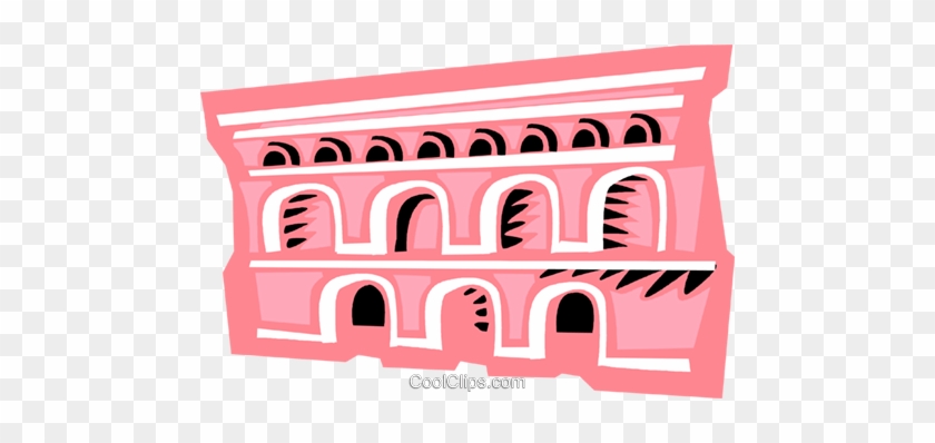 Roman Aqueducts Royalty Free Vector Clip Art Illustration - Roman Aqueducts Royalty Free Vector Clip Art Illustration #1358810