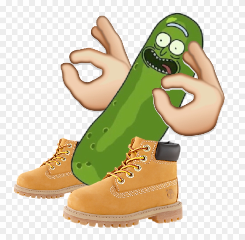 Timbs Png Transparent Background Clip Art Black And - Pickle Rick With Timbs #1359762