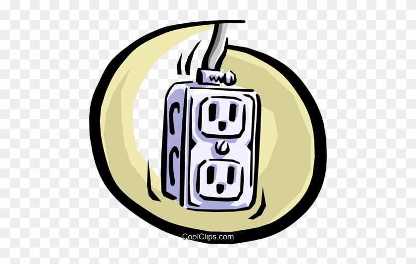 Electric Outlet Royalty Free Vector Clip Art Illustration - Electric Outlet Royalty Free Vector Clip Art Illustration #1360461