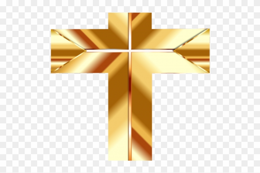 Golden Clipart Crucifix - Christian Cross #1362218