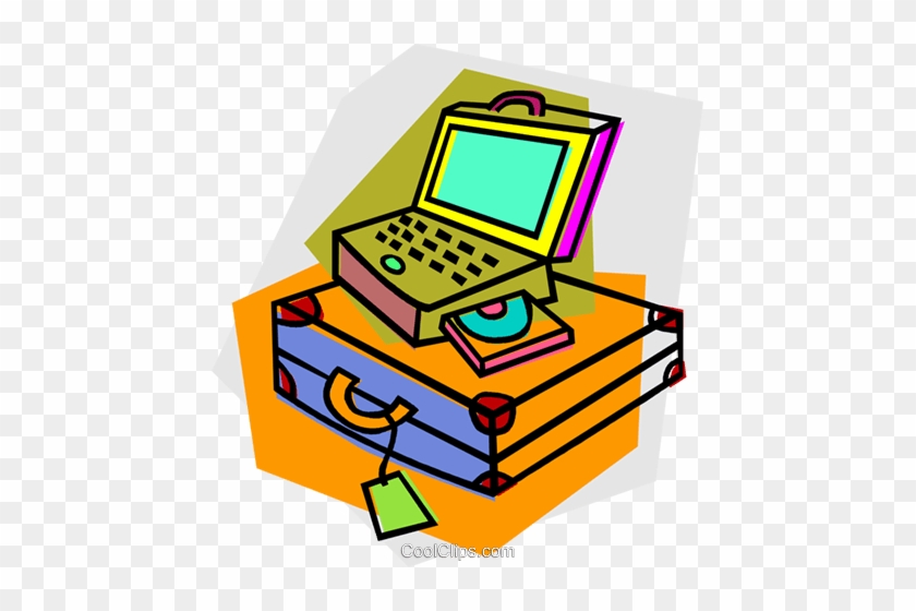 Laptop Computer Royalty Free Vector Clip Art Illustration - Media #1362286