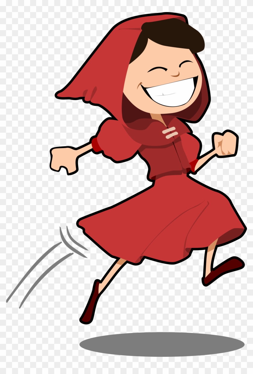 Jump Clipart Cartoon - Red Riding Hood Cartoon #211544