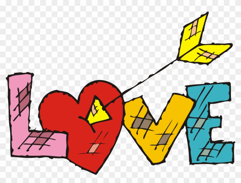 Love Word Heart Clip Art - Love Word Heart Clip Art #214244