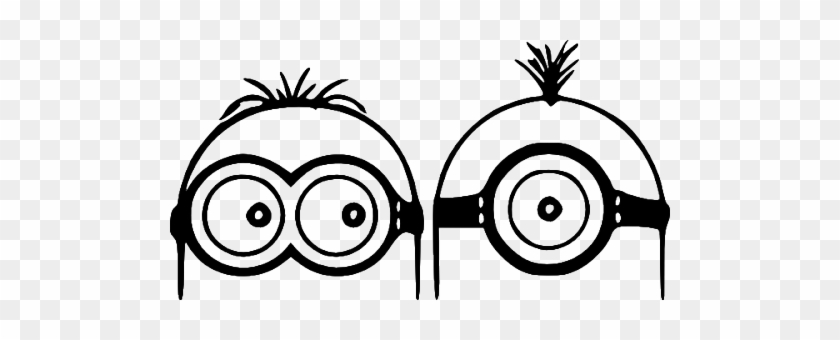 Download Minion Eyes Clipart - Minions In Black Sticker - Free ...