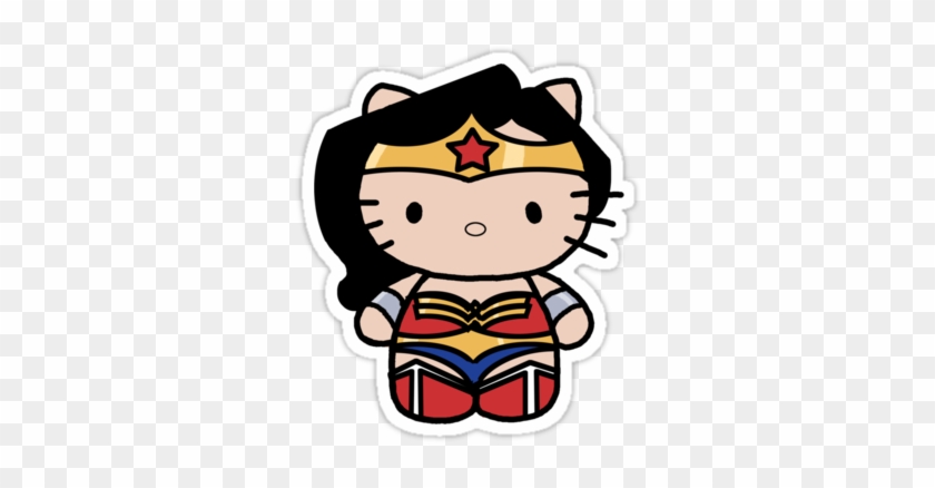 Wonder Woman Mask Clipart - Wonder Woman Hello Kitty #214857