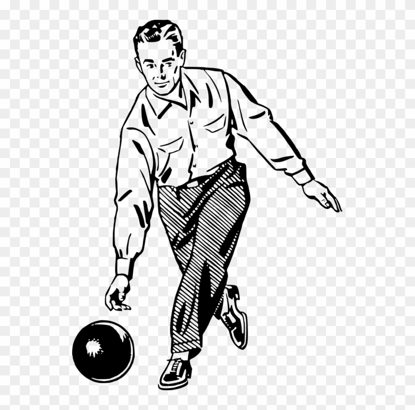 Bowling Pin Bowling Balls - Vintage Bowling Clip Art #1364384