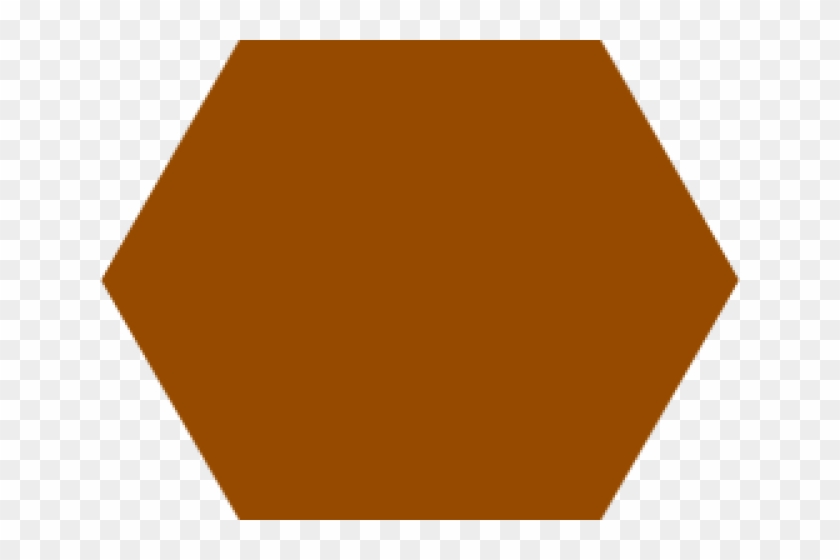 Hexagon Clipart Brown - Hexagon Clipart Brown #1364797