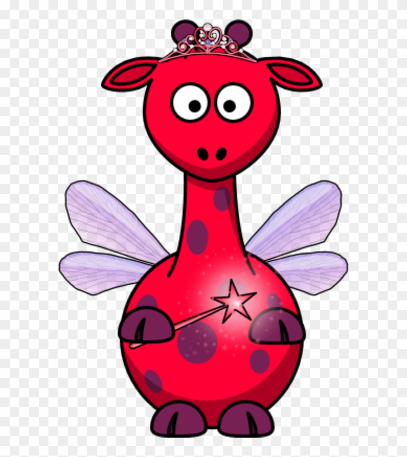 Giraffe As A Fairy - Clip Art #1364960