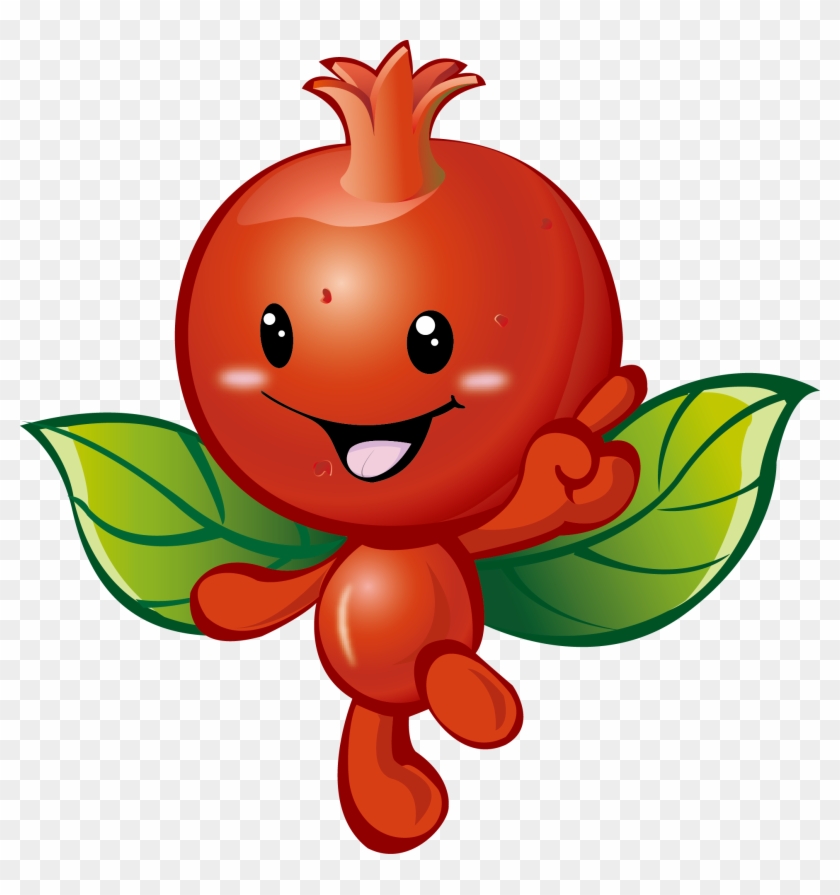 Fruit Computer Cartoon Transprent Png Free Download - Anar Fruit Cartoon Png #1365133