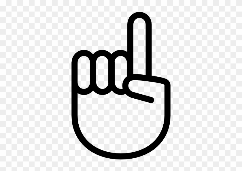 Hand Gesture Raising The Index Finger Free Icon - Indice .png #1365775