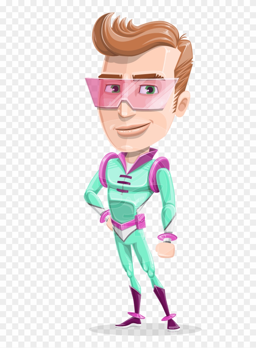 Vector Futuristic Man Character - Futuristic Person Clipart #1366042