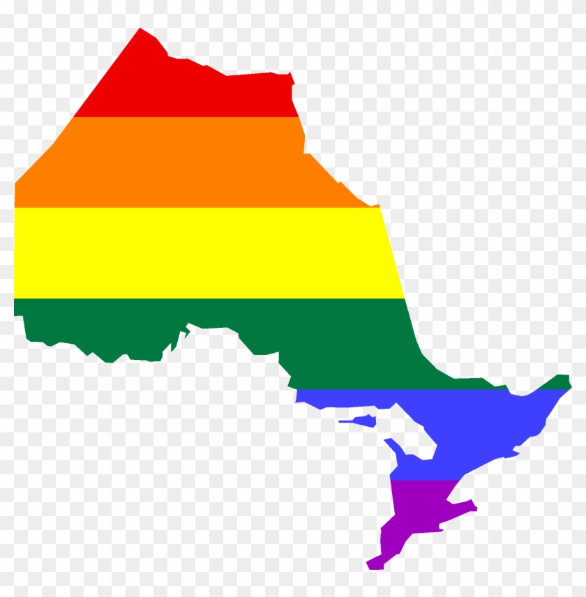 Lgbt Flag Map Of Ontario - Ontario Map #1367752