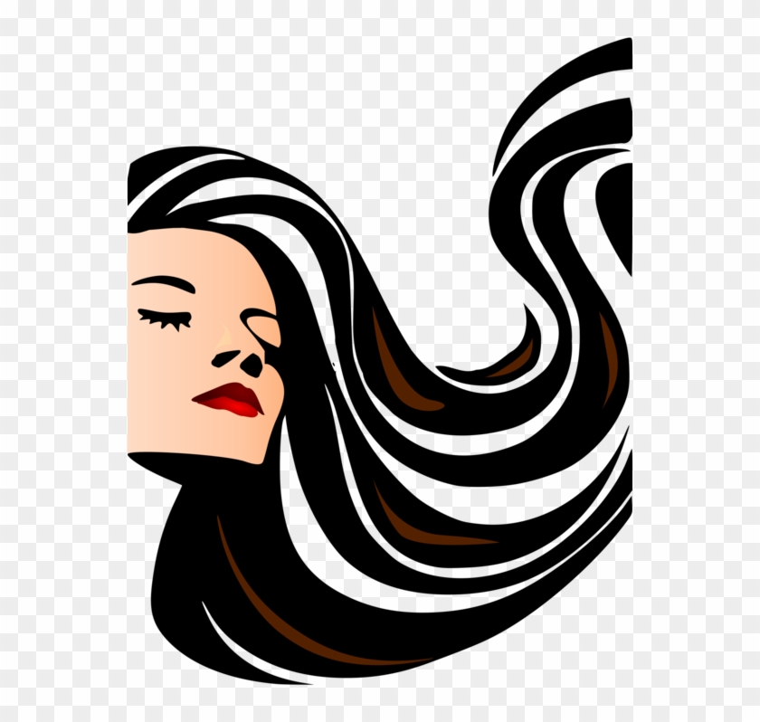 flowing hair silhouette png