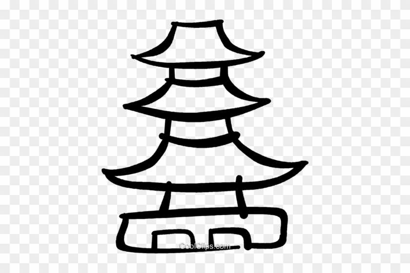 Pagoda Royalty Free Vector Clip Art Illustration - Pagoda #1368275