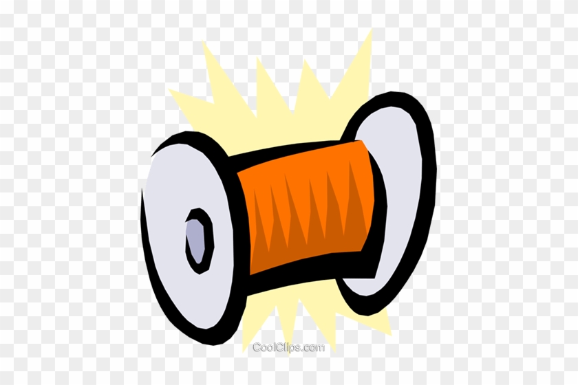 Spool Of Thread Royalty Free Vector Clip Art Illustration - Carretel De Linha Desenho Png #1369733