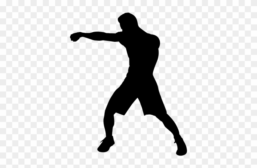 Jpg Black And White Stock Fighter Clipart Shadow Boxing - Punch Silhouette #1370641