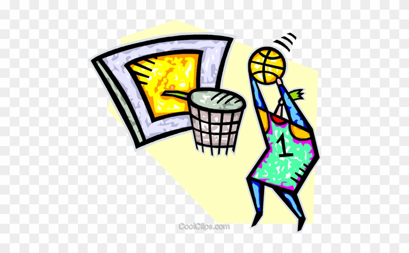 Basketball Player Slam Dunking A Ball Royalty Free - Atlanta #1375452