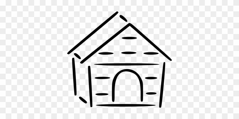 Dog Houses Pet Black And White - Casita De Perro Dibujo #1378164