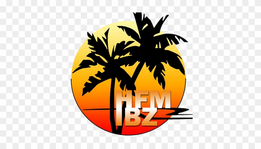 Hfm Ibiza Radio - Palm Tree Sun Trucker Hat Mesh Cap Snapback Adjustable #1379677