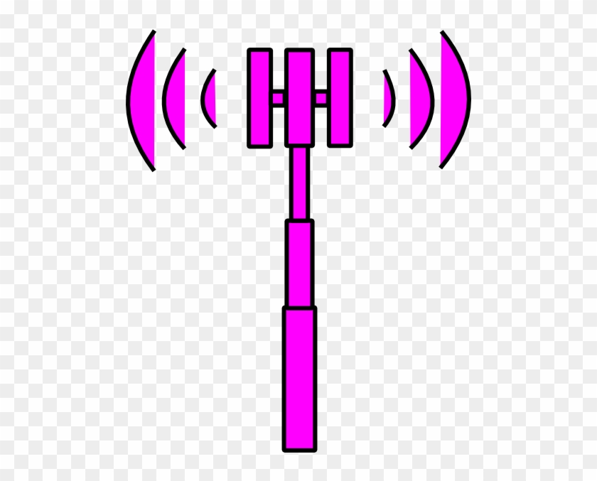 Pink Tower Clip Art Vector Online Royalty Free & Public - Wifi Tower #1380679