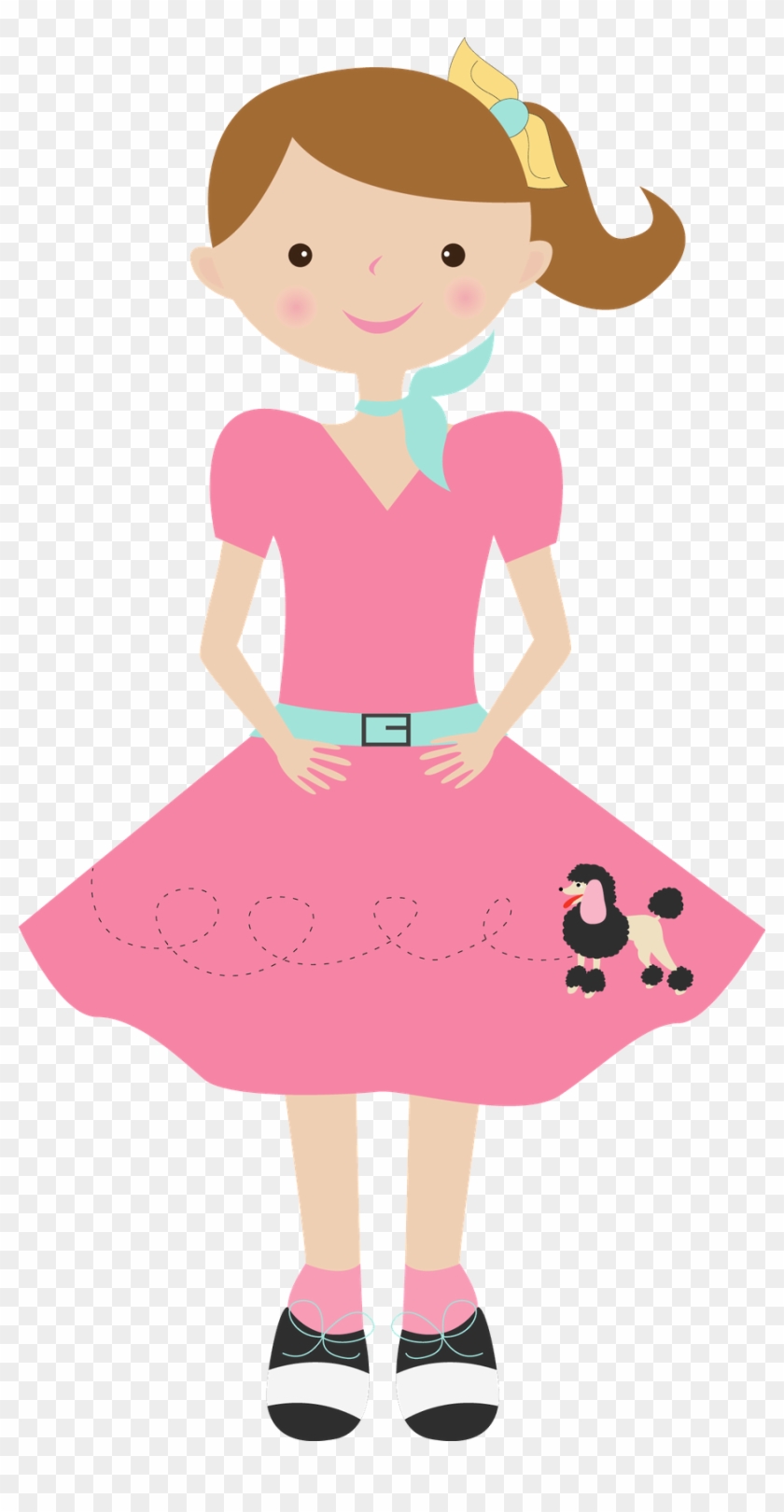 Music ‿✿⁀•○ Music Clipart, Cute Clipart - Clip Art 50s Girl #1383140