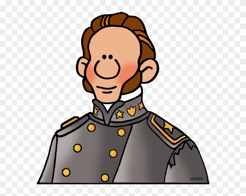 United States Clip Art By Phillip Martin, Famous People - Thomas Stonewall Jackson Cartoon #1384020