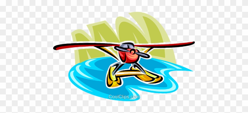 Float Plane Royalty Free Vector Clip Art Illustration - Illustration #1384648