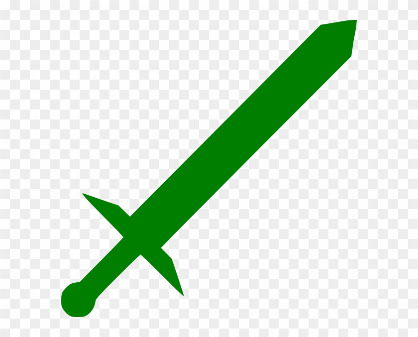 Green Clip Art At - Sword Clip Art Png #1386779