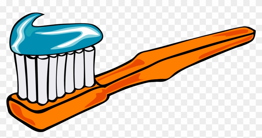 Tooth Brush Toothbrush Tooth Paste Teeth C - Orange Toothbrush Clipart #216211