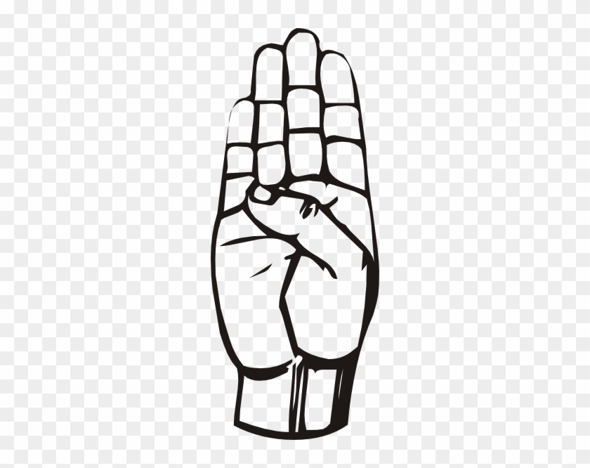 Free Vector Sign Language B Clip Art - Sign Language Letter B - Full ...