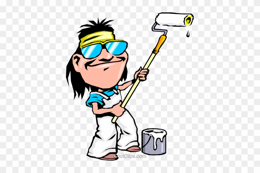 Fancy Person Painting Clipart Cartoon Maler Vektor - Cartoon Pictures Of House Painters #217951