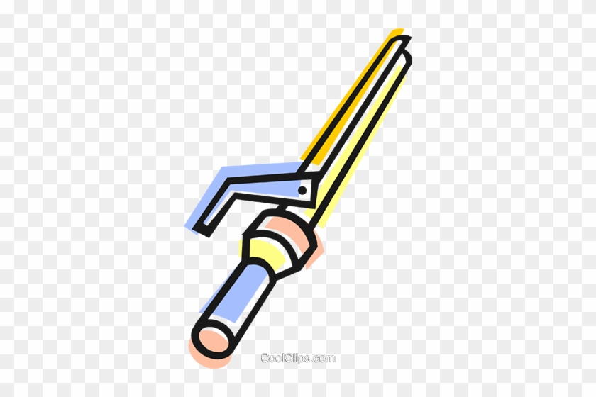 Curling Iron Royalty Free Vector Clip Art Illustration - Clip Art #1389756