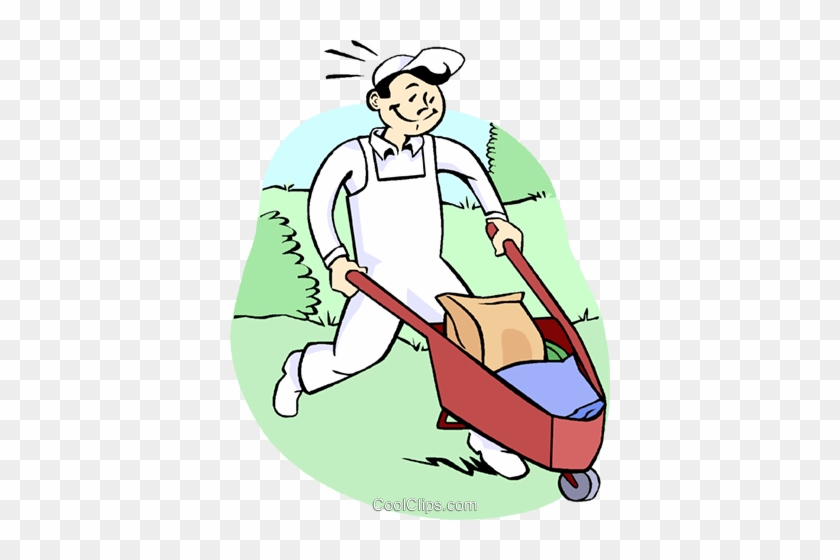 Construction Worker With Wheelbarrow Royalty Free Vector - Construction Worker With Wheelbarrow Royalty Free Vector #1390684