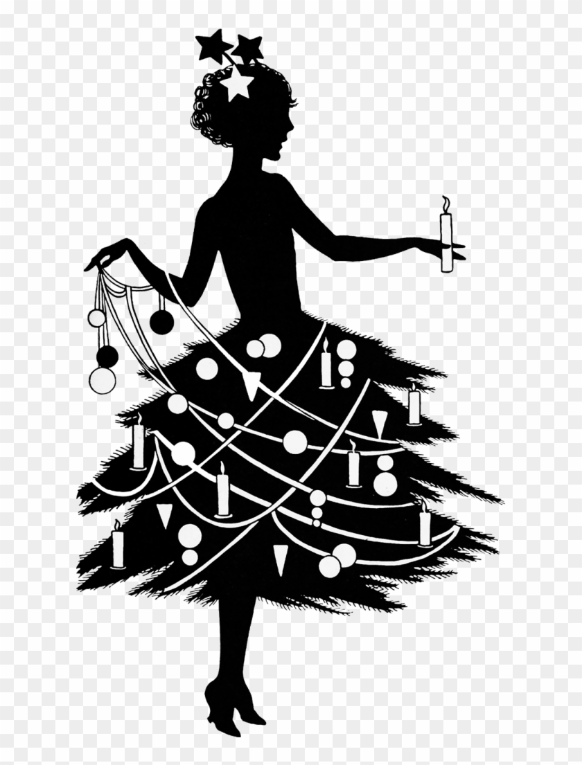 You Can Also Find A Lot More Christmas Clipart If You - Vintage Christmas Tree Stencil #1395252