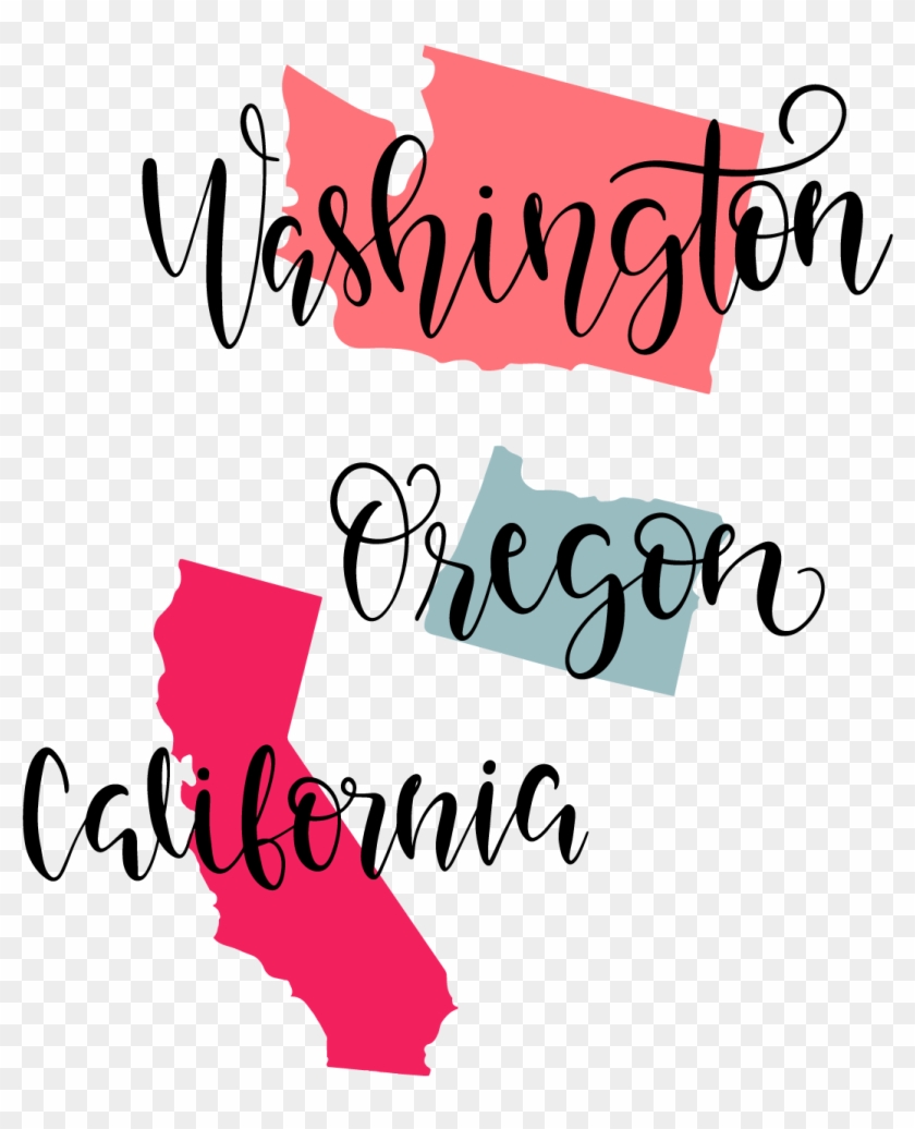 Washington Oregon California Image - Free Svg Files California #1397132