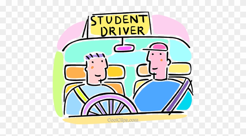 Driver Education Royalty Free Vector Clip Art Illustration - Learning To Drive Png #1398652