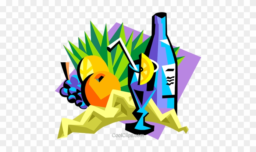 Tropical Drinks Royalty Free Vector Clip Art Illustration - Tropical Drinks Royalty Free Vector Clip Art Illustration #1400064