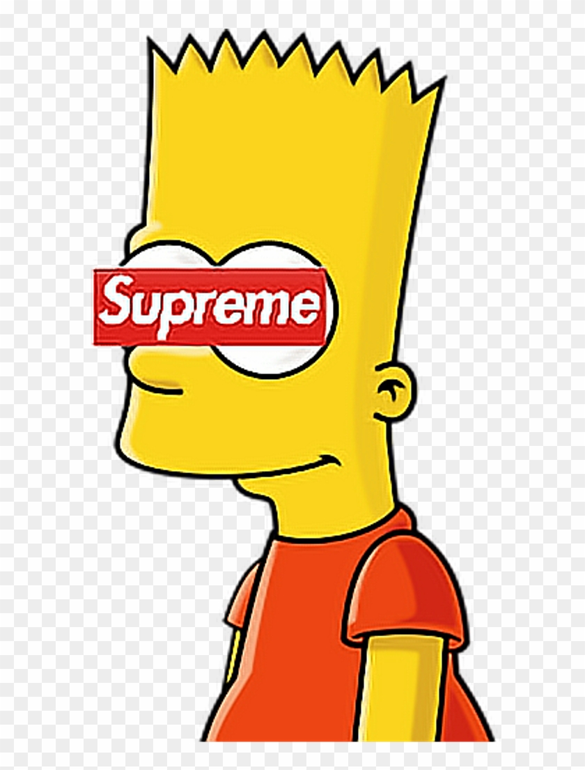 Download Supreme Drip Bart Simpson Logo Design Wallpaper