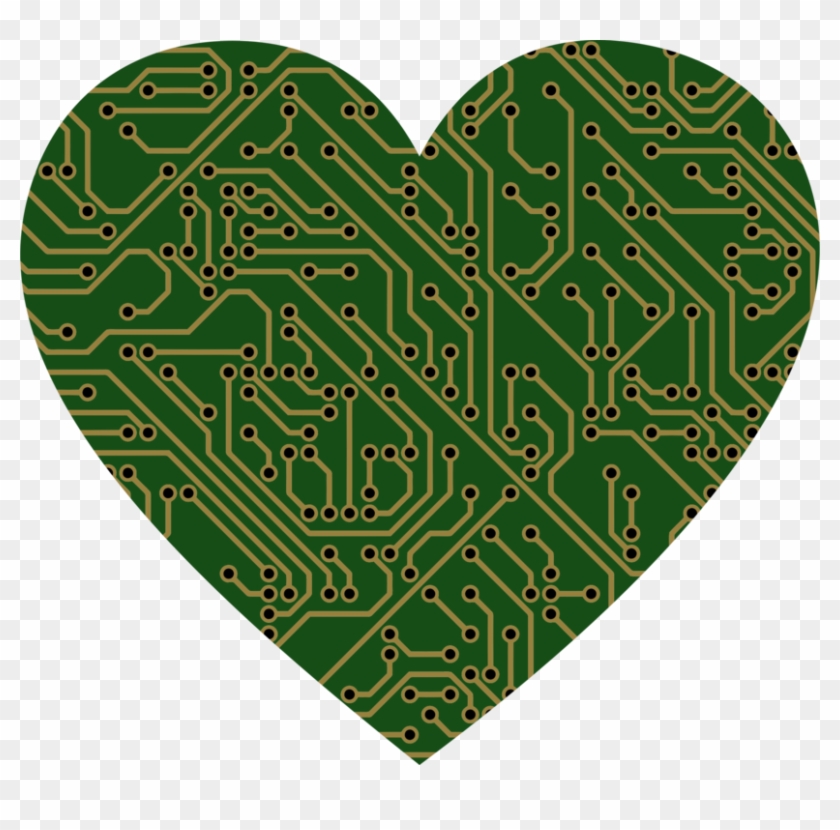 Printed Circuit Boards Electronic Circuit Electrical - Circuit Board Heart Png #1403208