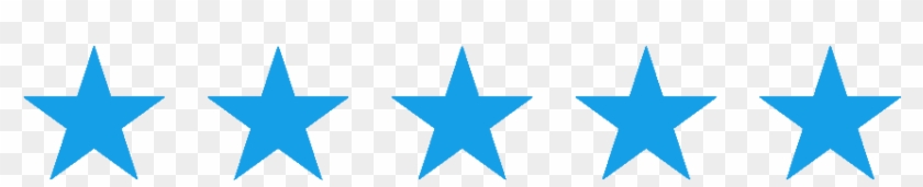 Image Result For 5/5 Stars Clipart Blue - Five Star Rating Blue #1404098