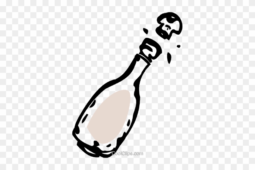 Champagne Bottle Royalty Free Vector Clip Art Illustration - Champagne Bottle Royalty Free Vector Clip Art Illustration #1404813