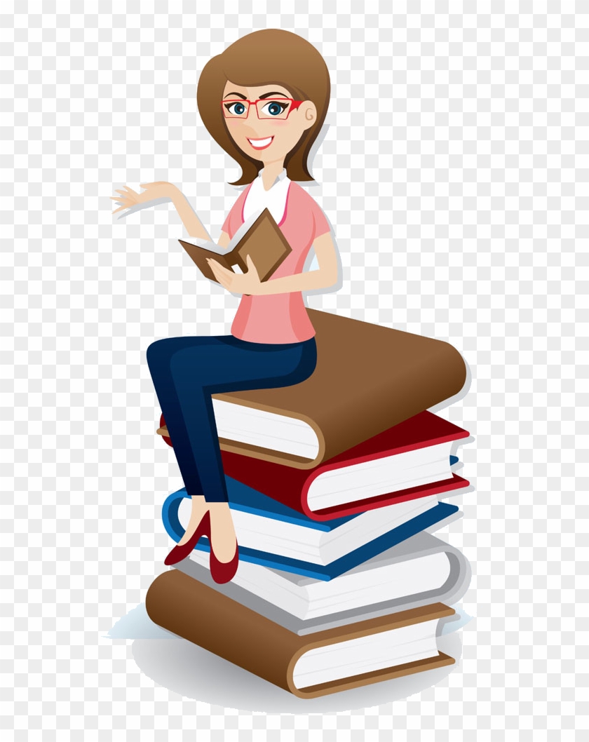 woman reading clipart
