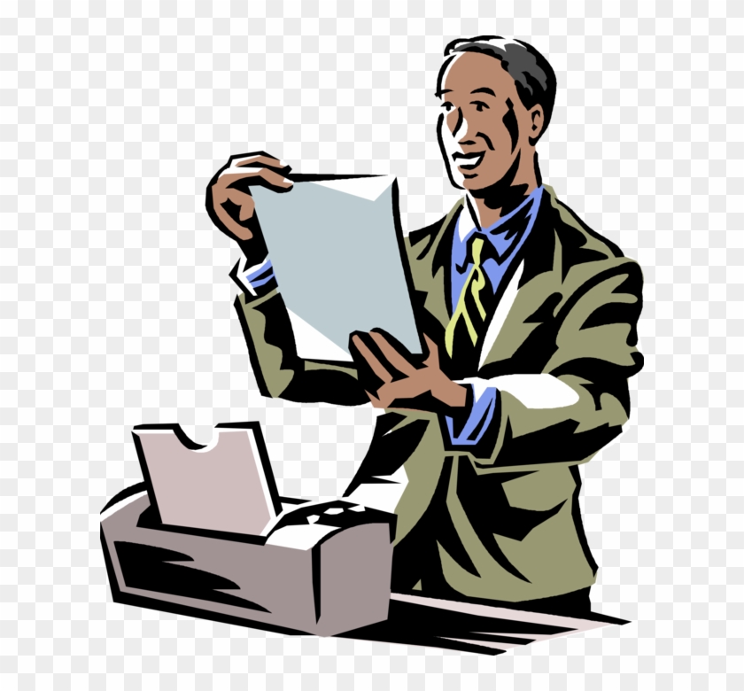 Businessman Clipart Computer - Print Out Clipart #1409960