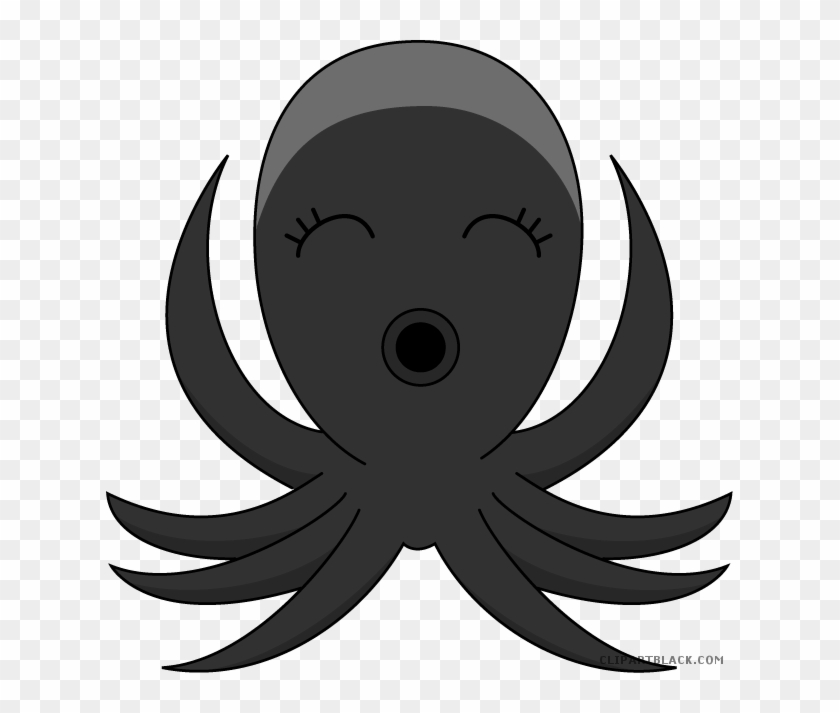 Awesome Octopus Animal Free Black White Clipart Images - Clip Art Squid #219388