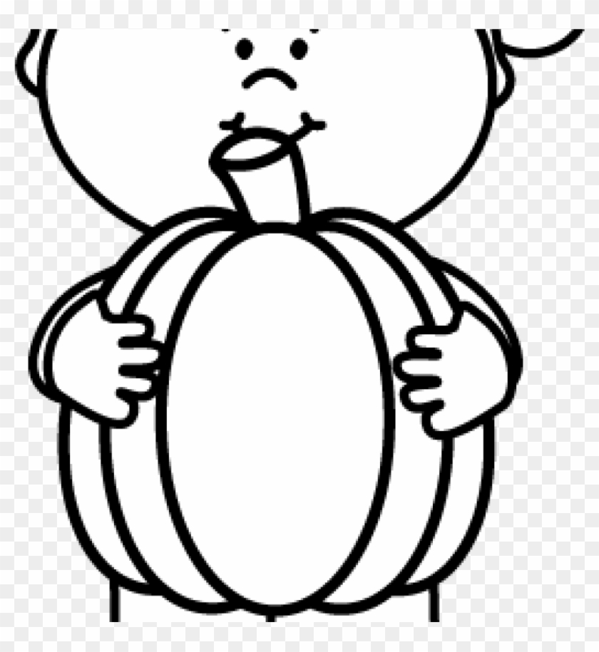 Pumpkin Clipart Black And White Black And White Girl - Clip Art #219708