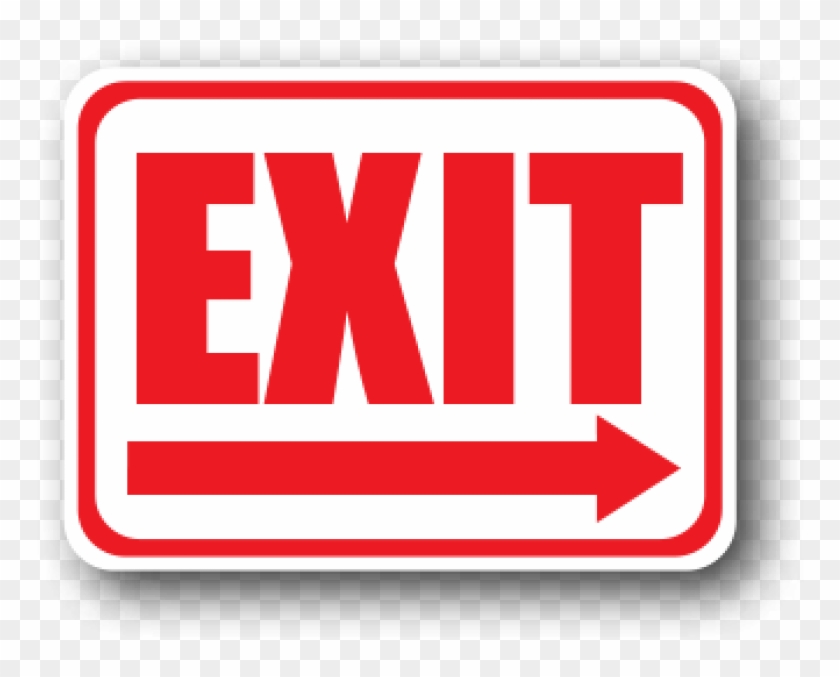 Exit Floor Safety Sign, Rectangular With Arrow - Durastripe 12"x9" Rectangle - Exit #220028