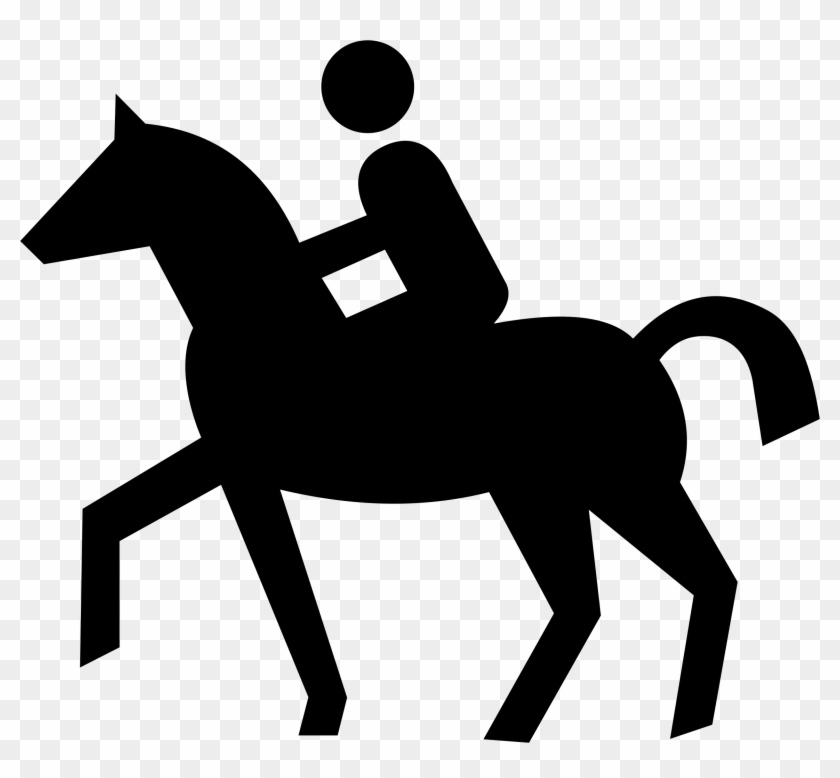 Clipart Guy On Horse Man Riding Icon - Riding A Horse Clipart #220745