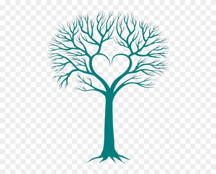 Family Tree With Heart Clip Art - Tree With Heart #221099