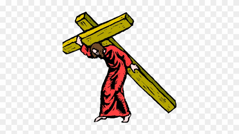 jesus carrying cross clipart
