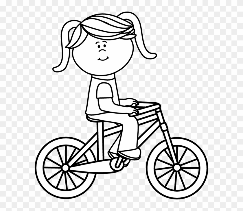 riding bicycle clipart black and white hen